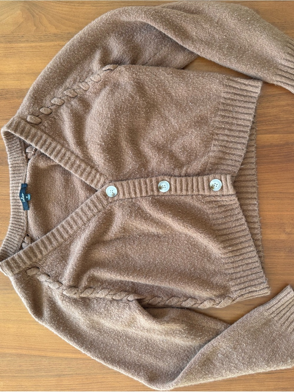 Lulu's Chestnut Brown Button-Up V-Neck Knit Cardigan